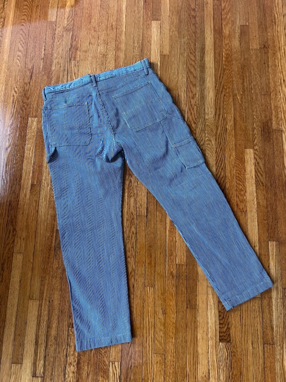 Gap Railroad Double Knee Hickory Straight Leg Carpenter Pants - Men's 34x30 - Picture 2 of 9